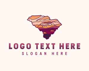 Geography - South Carolina Volcano logo design