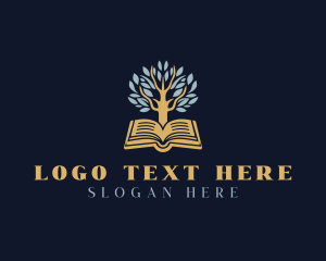 Tutoring - Educational Tree Book logo design