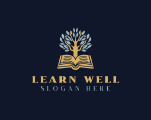 Teaching - Educational Tree Book logo design