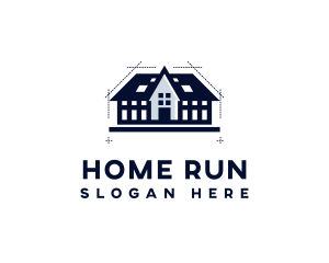 Home Architecture Blueprint logo design