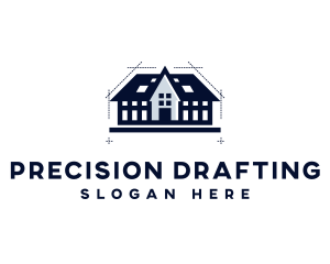 Drafting - Home Architecture Blueprint logo design