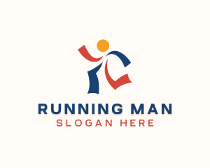 Running Athlete Competition logo design
