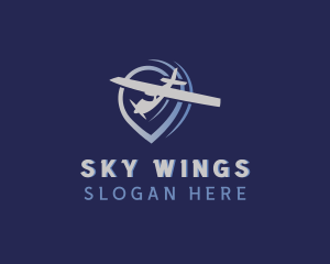 Travel Airplane Navigation logo design