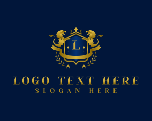 Badge - Lion Royalty Luxury logo design