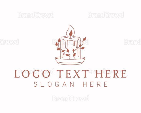 Candle Wax Leaves Logo