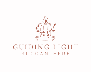 Candle Wax Leaves logo design