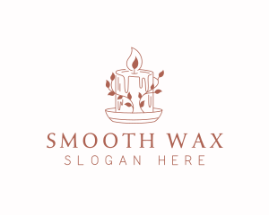 Candle Wax Leaves logo design