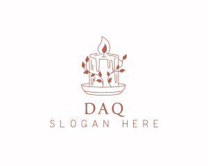 Light - Candle Wax Leaves logo design