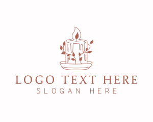 Candle Wax Leaves Logo