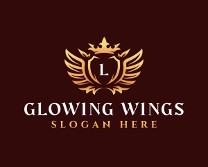 Crown Wings Luxury logo design