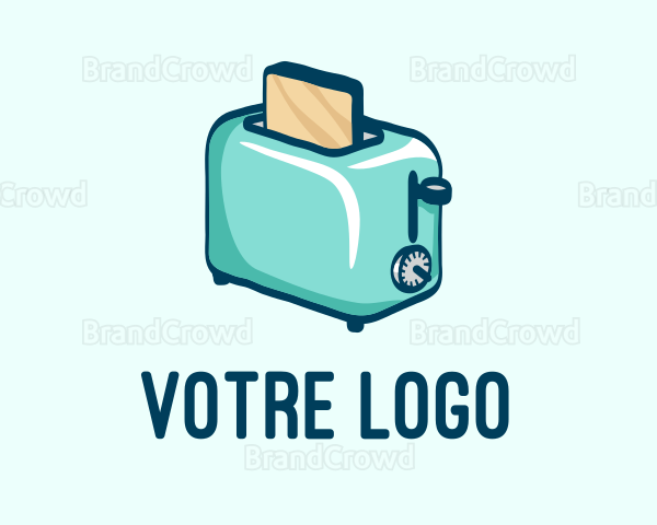 Teal Bread Toaster Logo