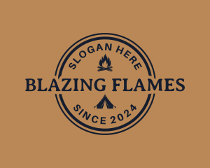 Outdoor Bonfire Camp logo design