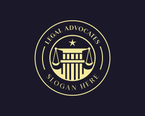 Law Judge Pillar logo design