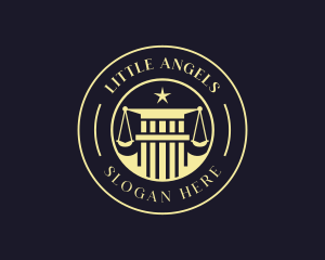 Judiciary - Law Judge Pillar logo design