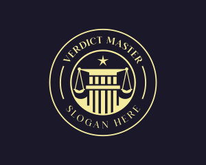 Judge - Law Judge Pillar logo design