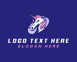 Bi - Unicorn Gaming Mythical logo design