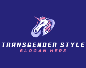 Transgender - Unicorn Gaming Mythical logo design