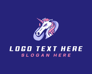 Lesbian - Unicorn Gaming Mythical logo design