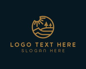 Outdoor - Gold Lakeside Outdoors logo design