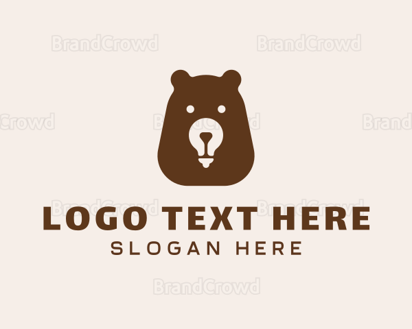Bear Light Bulb Logo
