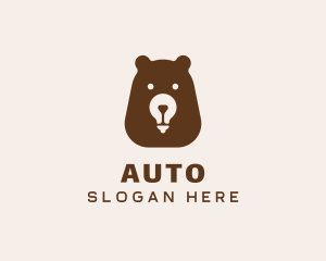 Hunting - Bear Light Bulb logo design
