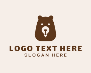 Bear Light Bulb  Logo