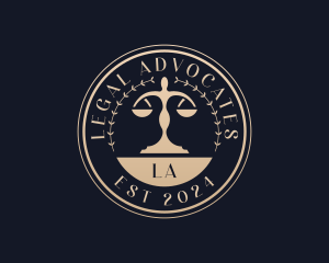 Legal Judicial Scales logo design