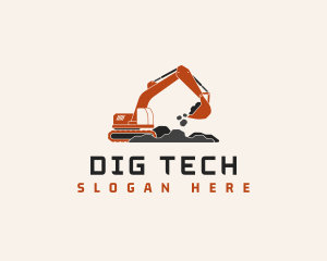 Dig - Excavator Dig Machinery logo design