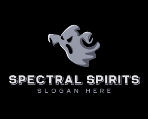 Haunted - Spooky Ghost Spirit logo design