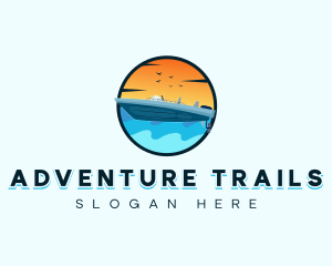 Speedboat Sea Travel logo design