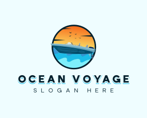 Speedboat Sea Travel logo design