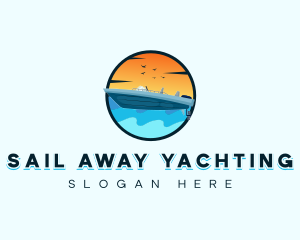 Speedboat Sea Travel logo design