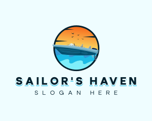 Speedboat Sea Travel logo design