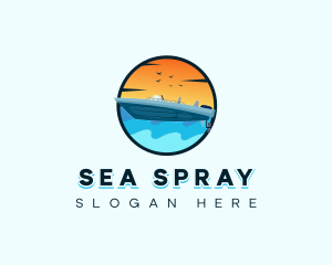 Speedboat Sea Travel logo design