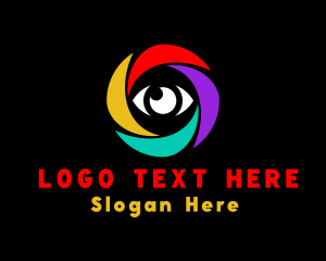 Video Recording - Colorful Eye Camera logo design