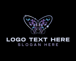 Decoration - Cosmic Butterfly Orbit logo design