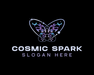 Cosmic Butterfly Orbit logo design