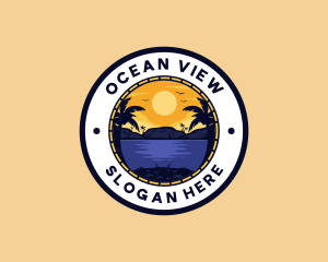 Sunset Beach Resort logo design