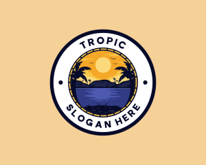 Sunset Beach Resort logo design