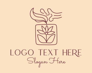 Aroma - Flower Scented Candle logo design