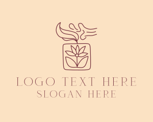 Wax - Flower Scented Candle logo design