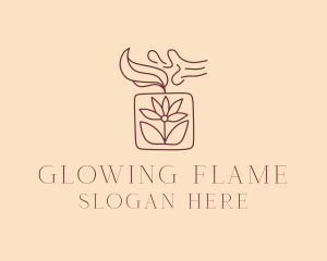 Candle - Flower Scented Candle logo design
