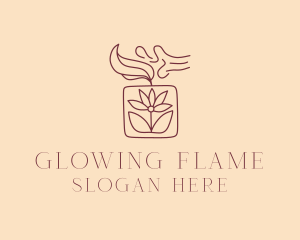 Flower Scented Candle logo design