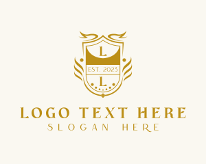 Bespoke - Golden Royalty Shield logo design