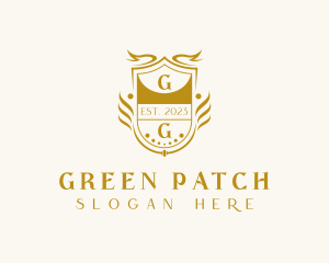 Patch - Golden Royalty Shield logo design