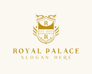 Golden Royalty Shield logo design