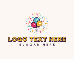 Party Store - Balloon Festivity Birthday logo design