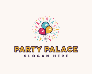 Birthday - Balloon Festivity Birthday logo design