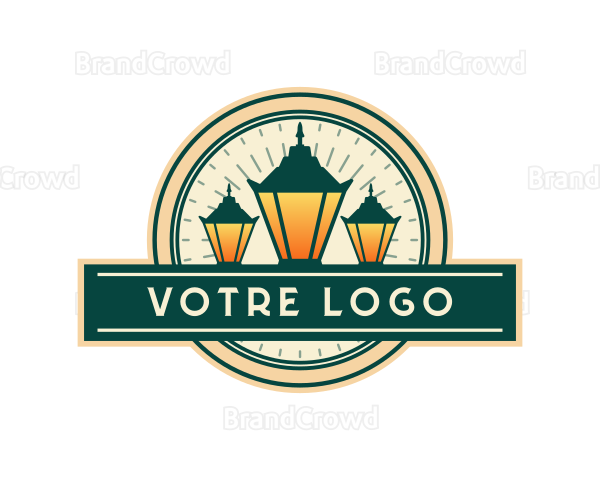 Street Lamp Lantern Logo