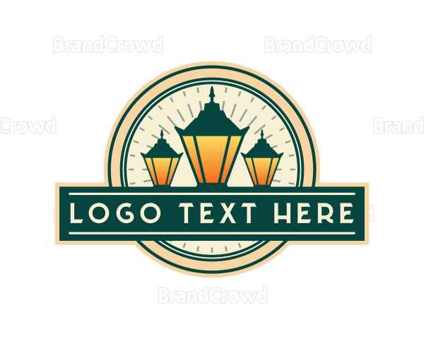 Street Lamp Lantern Logo